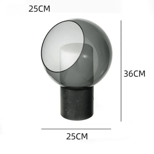 Lampe boule en verre à poser