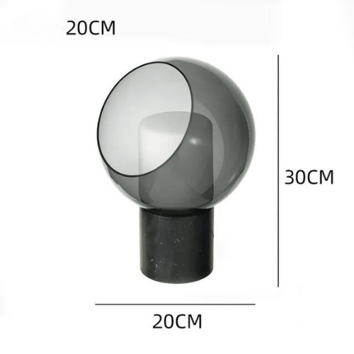 Lampe boule en verre à poser