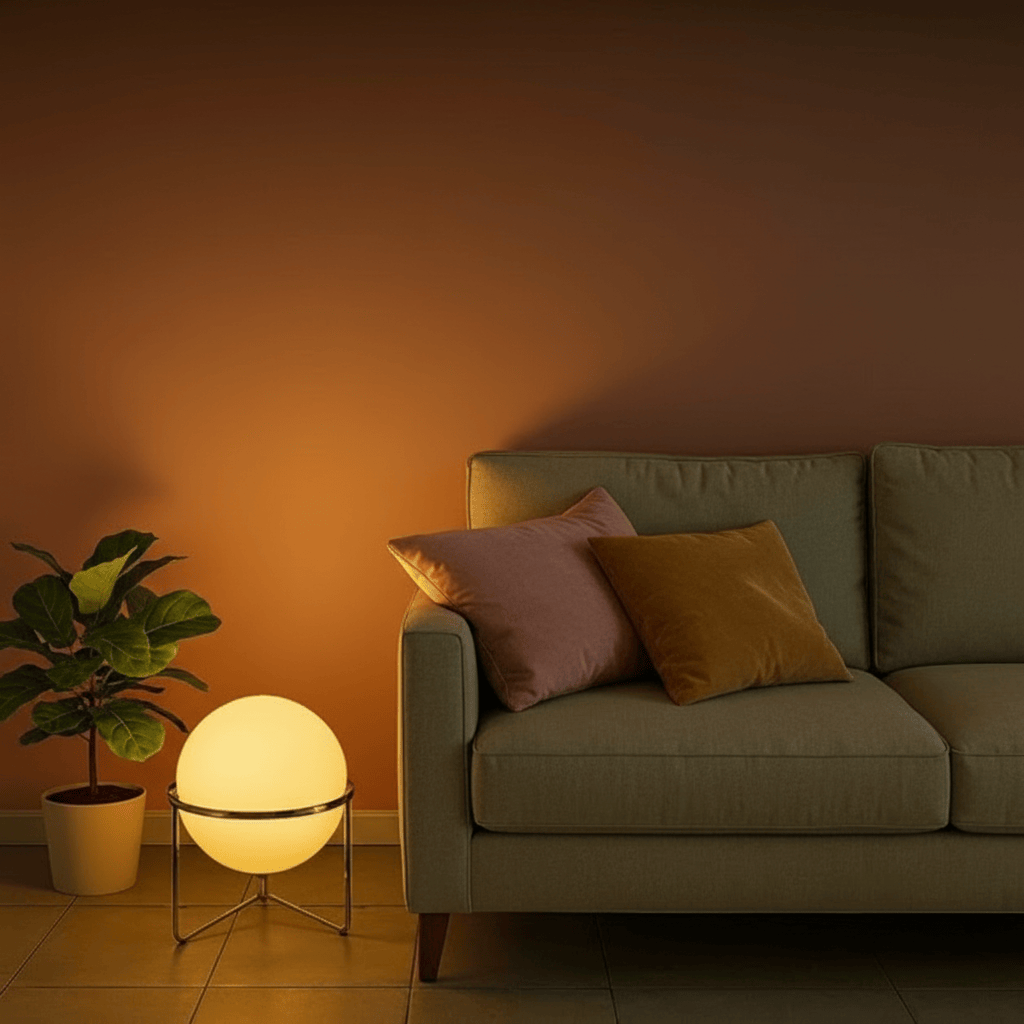 Lampe boule sur pied design