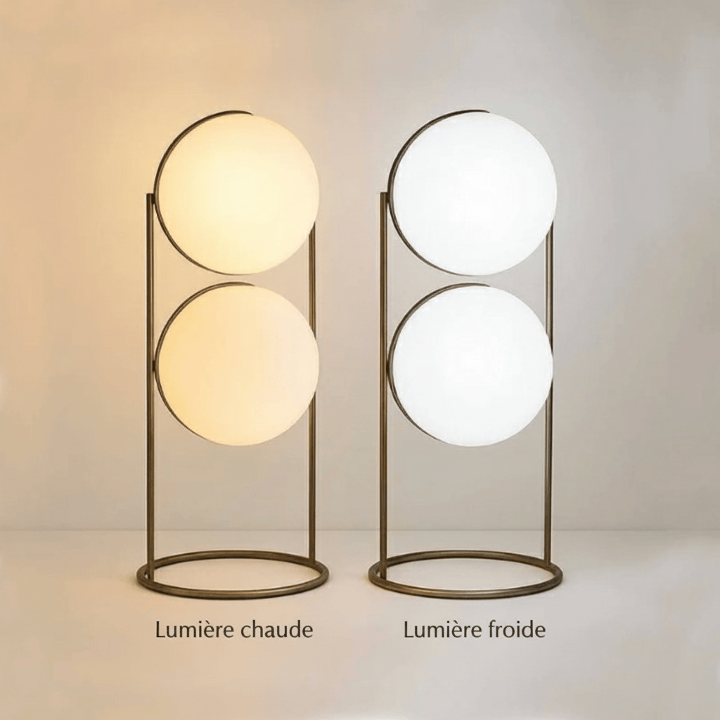 Lampe boule sur pied design