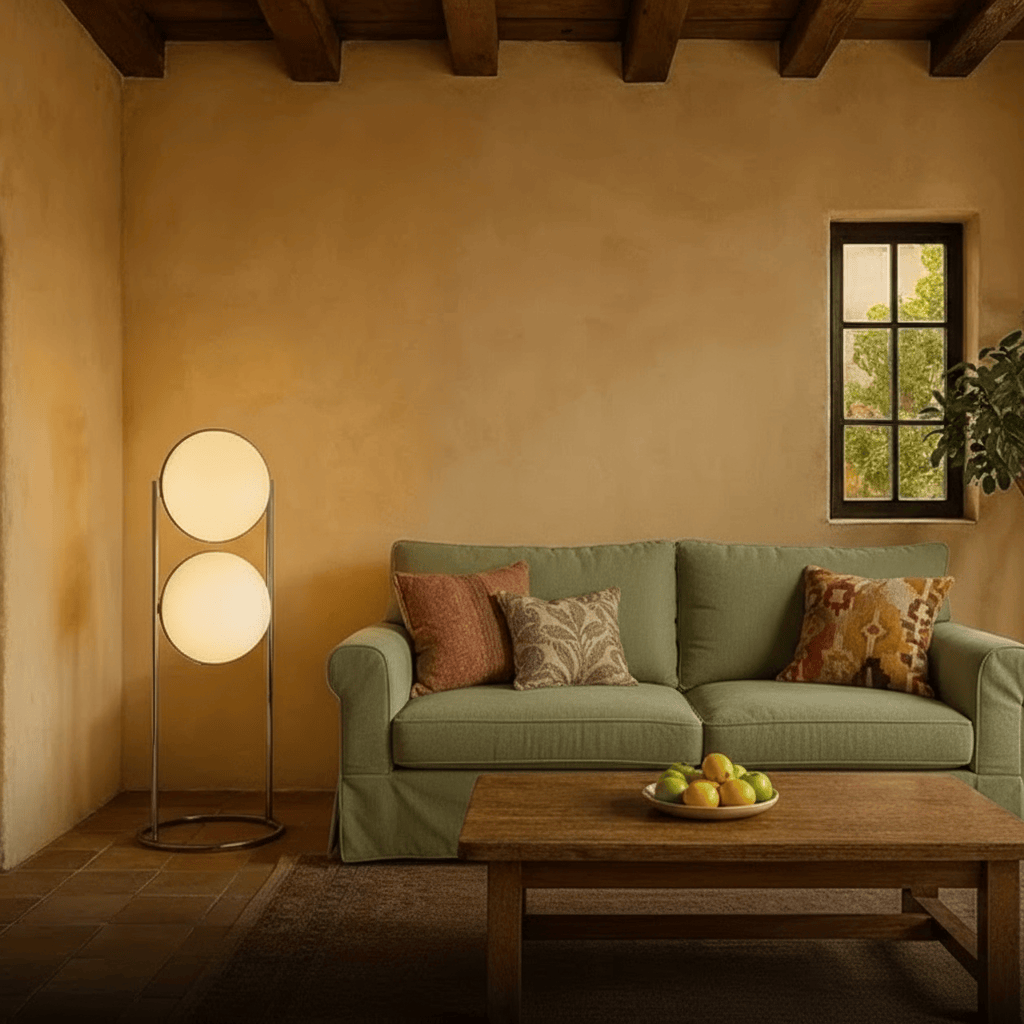 Lampe boule sur pied design