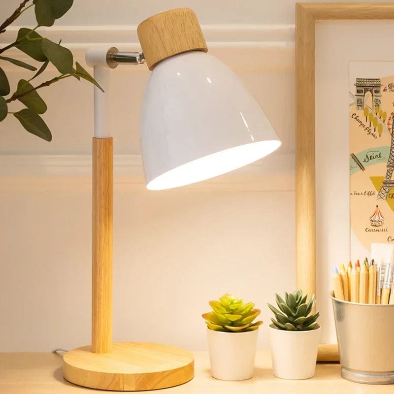 Lampe de bureau en bambou
