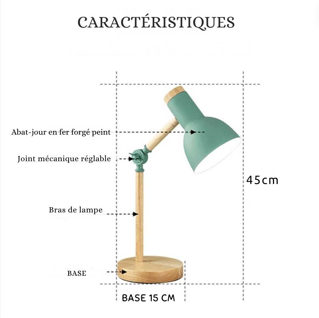 Lampe de bureau en bambou