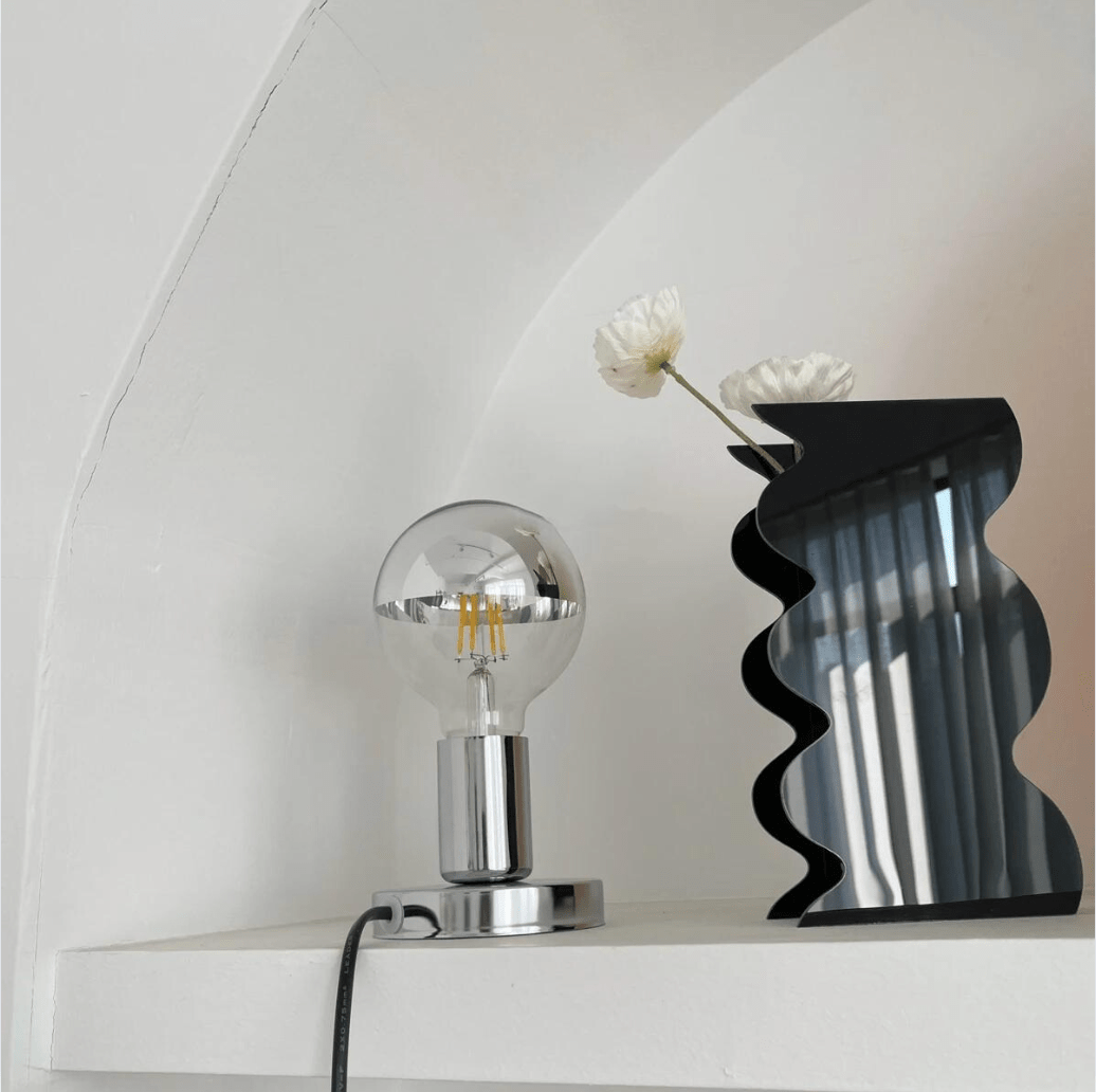 lampe de chevet argenté