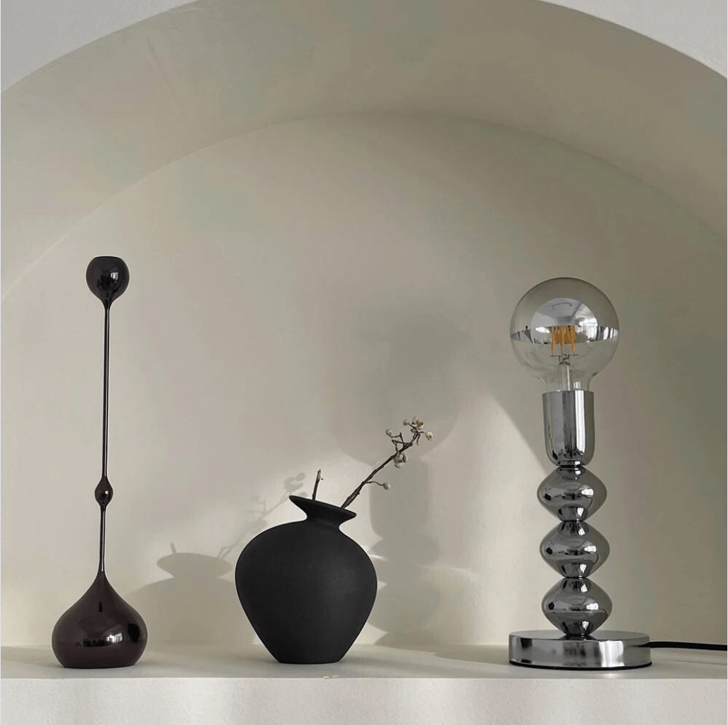 lampe de chevet argenté