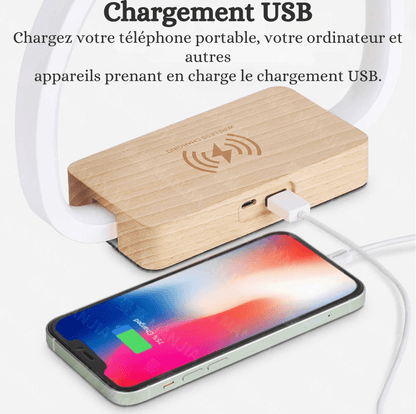 Lampe de chevet avec chargeur téléphone