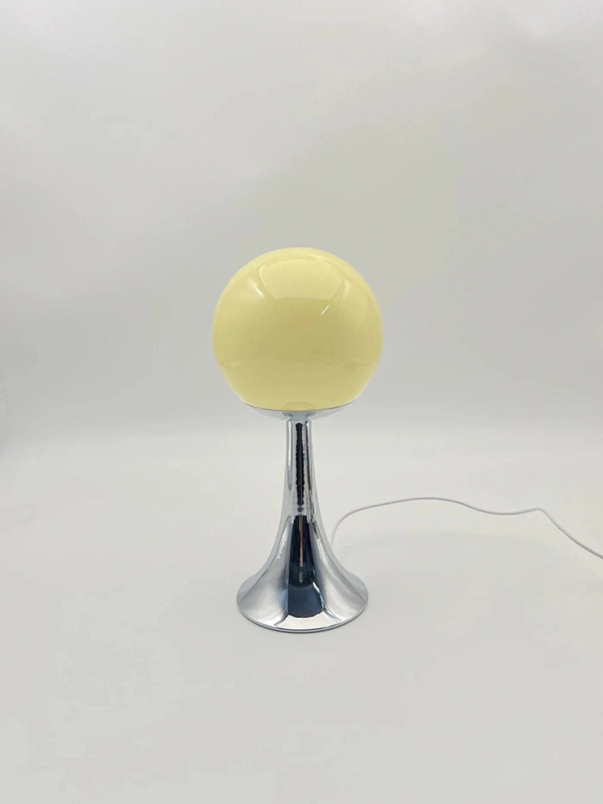 JAUNE Lampe de chevet boule en verre
