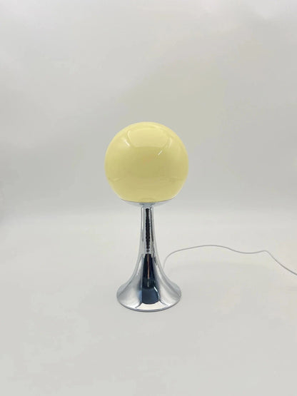 JAUNE Lampe de chevet boule en verre