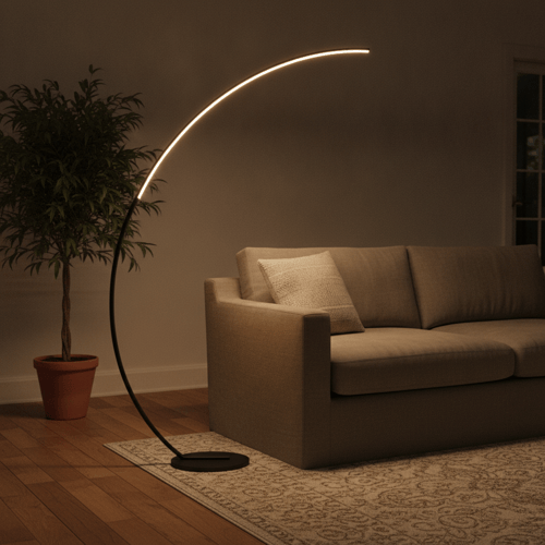 NOIR, Hauteur 170 CM, Envergure 120 CM Lampe de salon sur pied