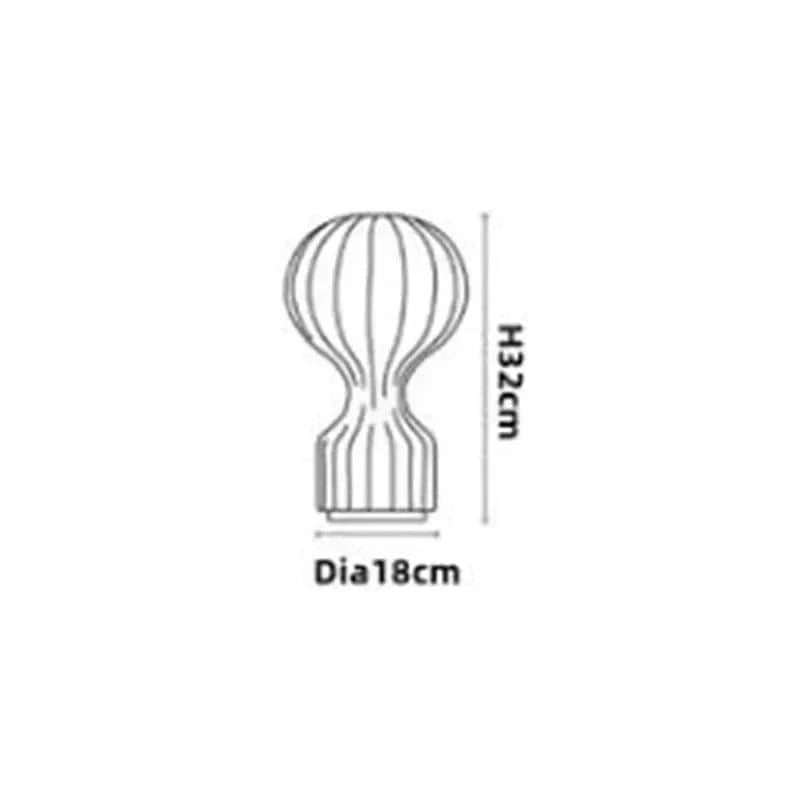 Dia18cm / US plug / Warm light Lampe de table en tissu