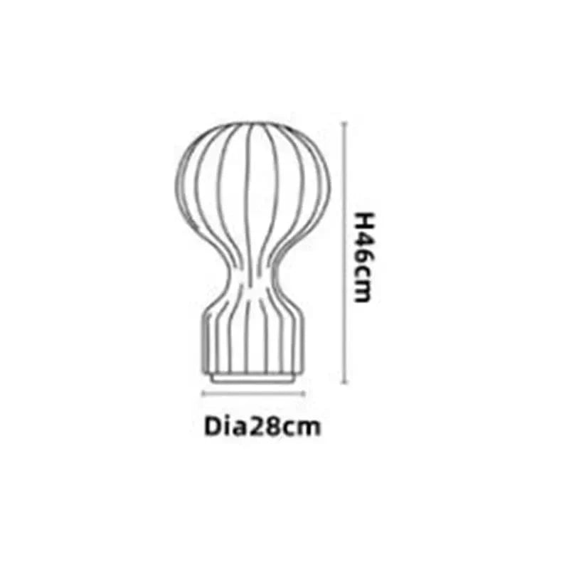 Dia28cm / US plug / Warm light Lampe de table en tissu
