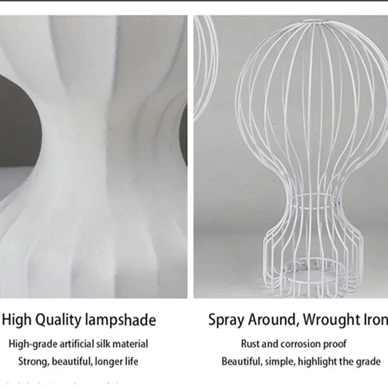 Lampe de table en tissu