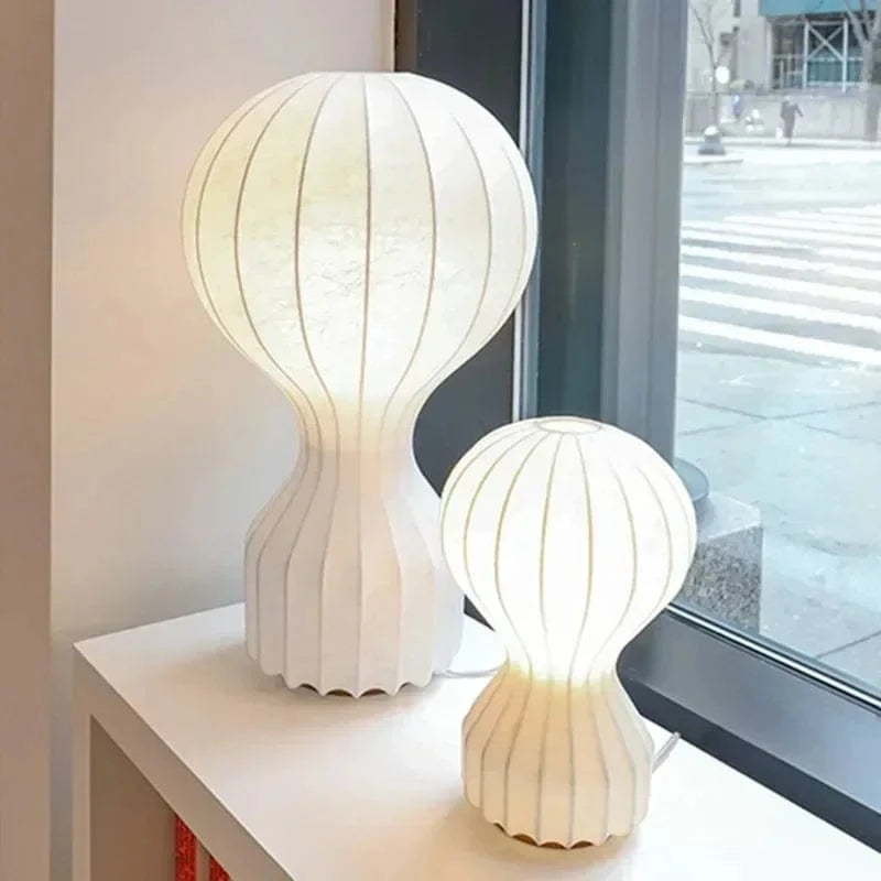 Lampe de table en tissu