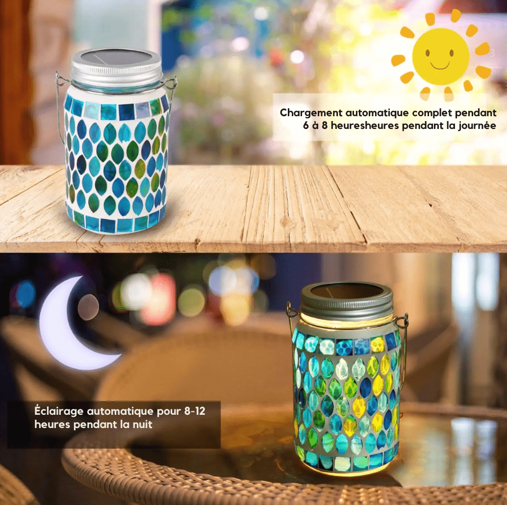 lampe exterieur solaire a led en verre