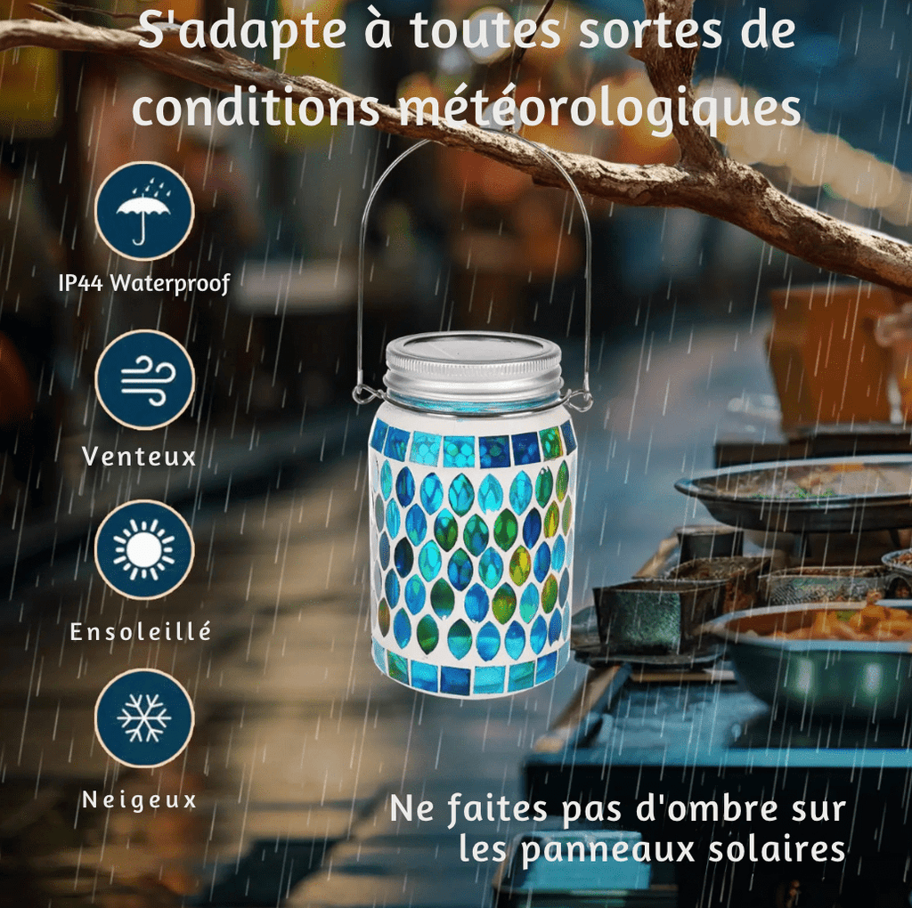 lampe exterieur solaire a led en verre