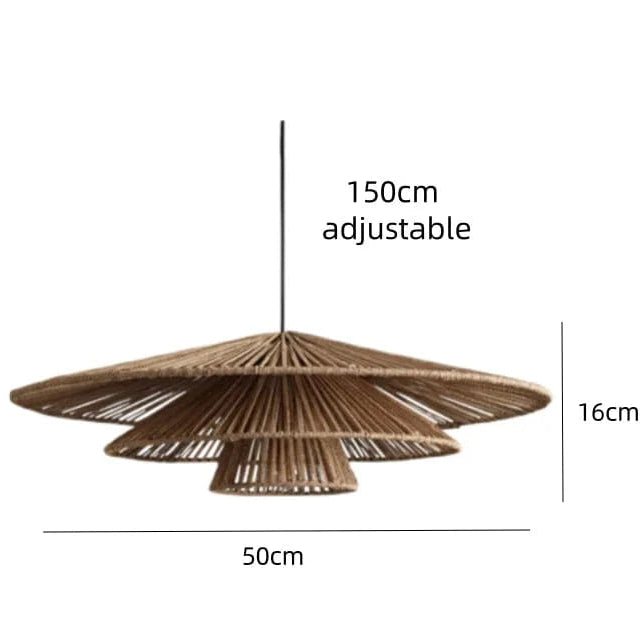 DIAMÈTRE 50CM / LUMIÈRE CHAUDE 3000k Lampe japonaise suspension
