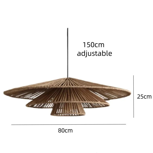 DIAMÈTRE 80CM / LUMIÈRE CHAUDE 3000k Lampe japonaise suspension