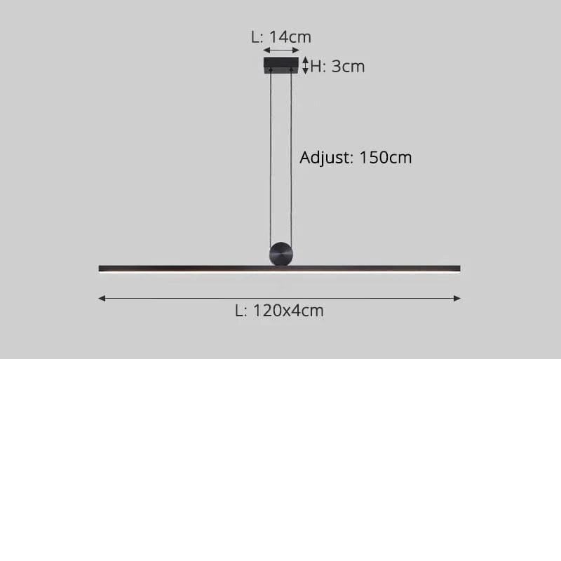 A 120cm / Brightness Dimmable Lampe LED Suspendue à Longue Bande