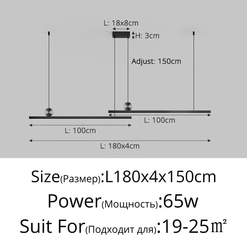 B 100x100cm / 3 Colors no remote Lampe LED Suspendue à Longue Bande
