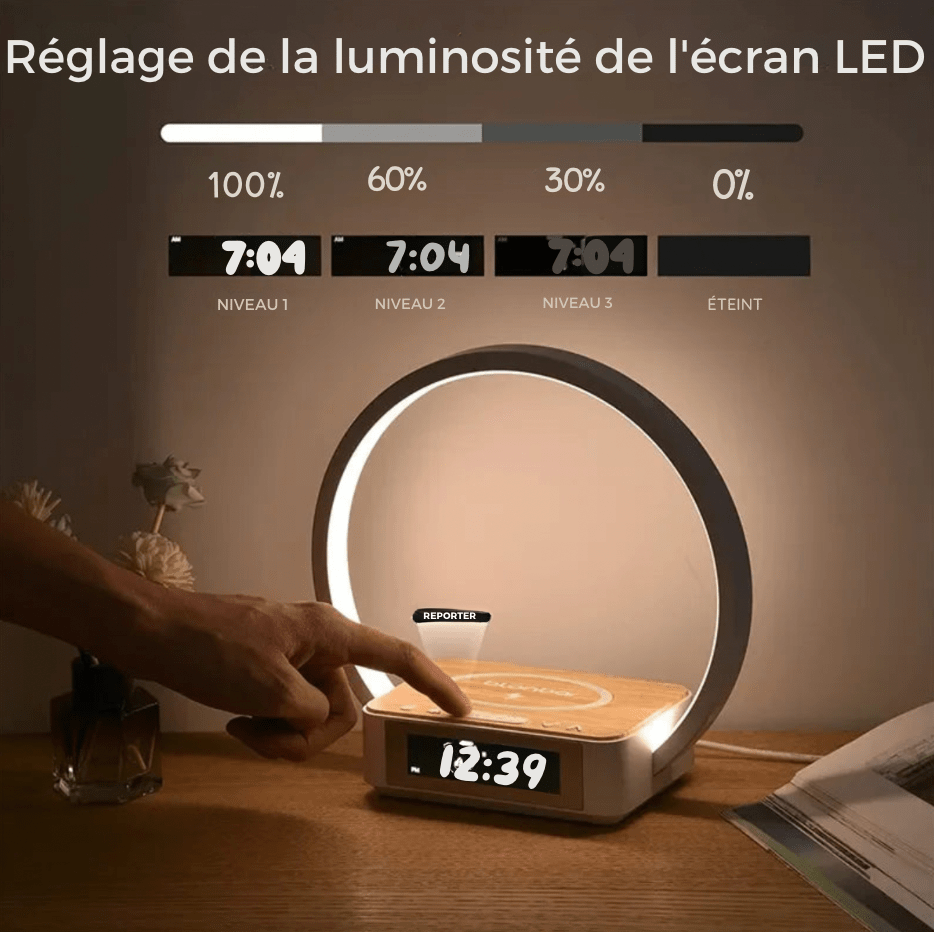 lampe reveil chargeur induction