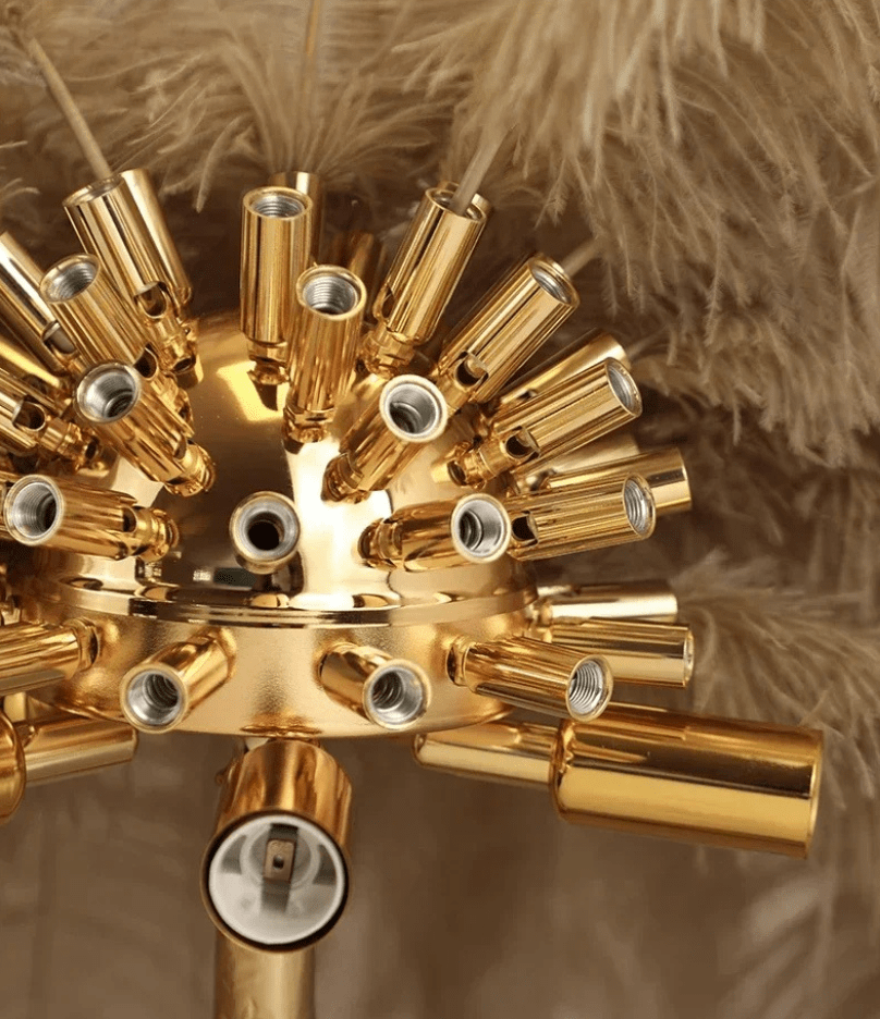 Lampe sur pied a plume