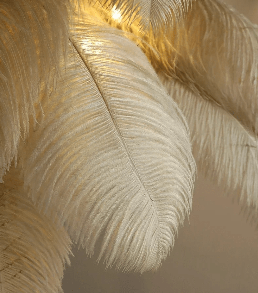 Lampe sur pied a plume