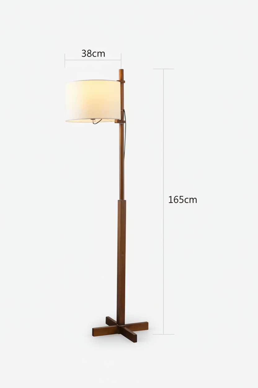 ÉBÈNE / LUMIÈRE CHAUDE Lampe sur pied bois naturel