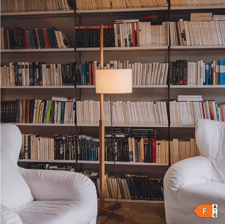 Lampe sur pied bois naturel