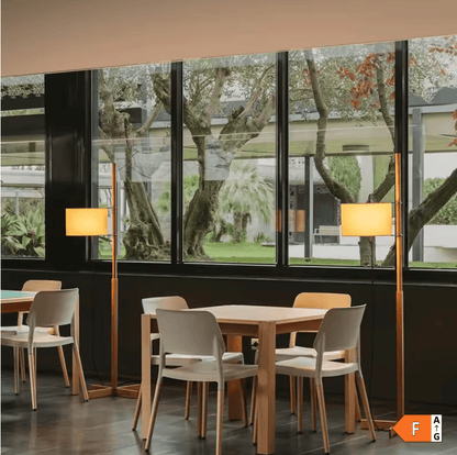 Lampe sur pied bois naturel