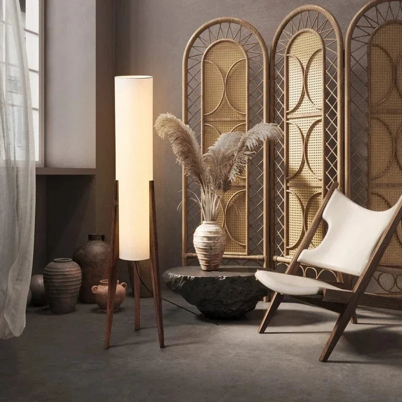 Lampe sur pied tissu