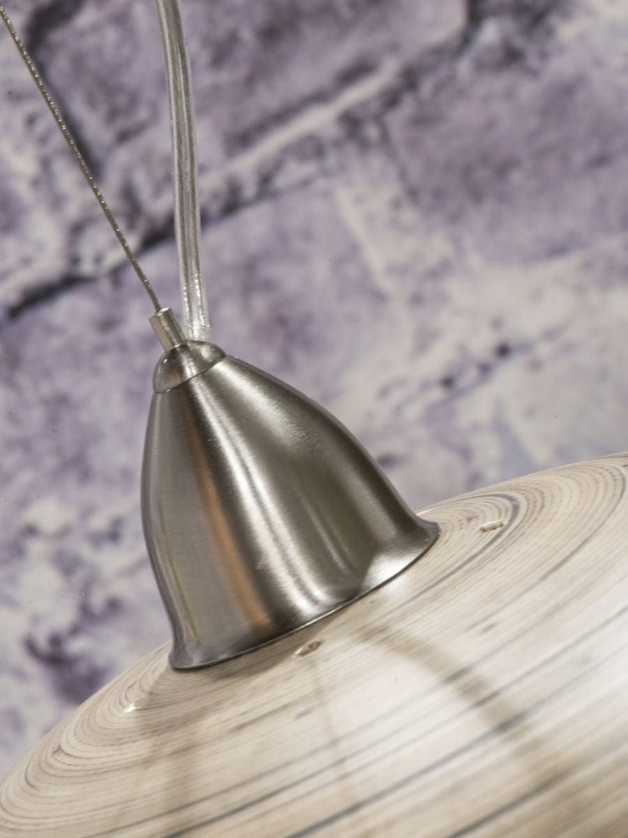 Lampe suspendue bambou Halong simple, naturel foncé