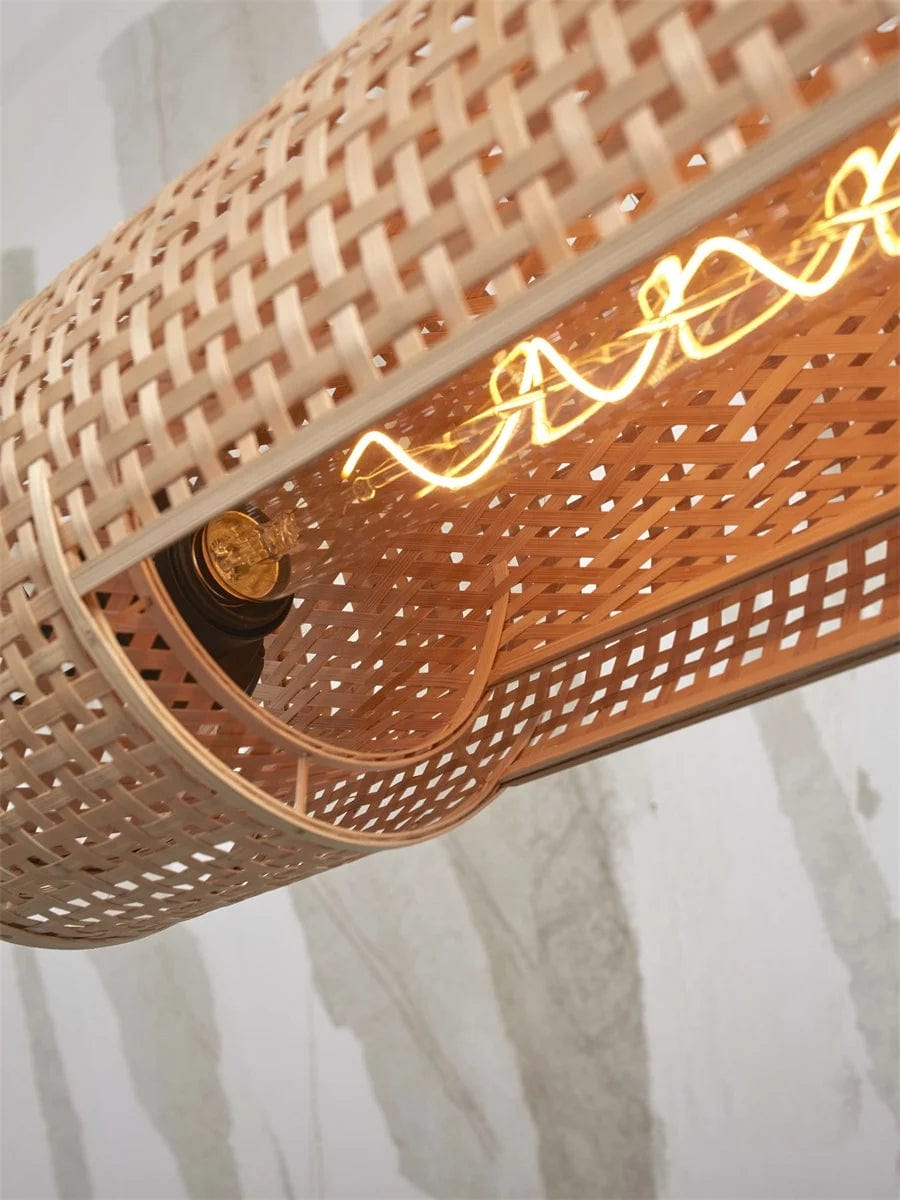 Lampe Suspendue "Bhoutan Cylindre 85cm, Nat."