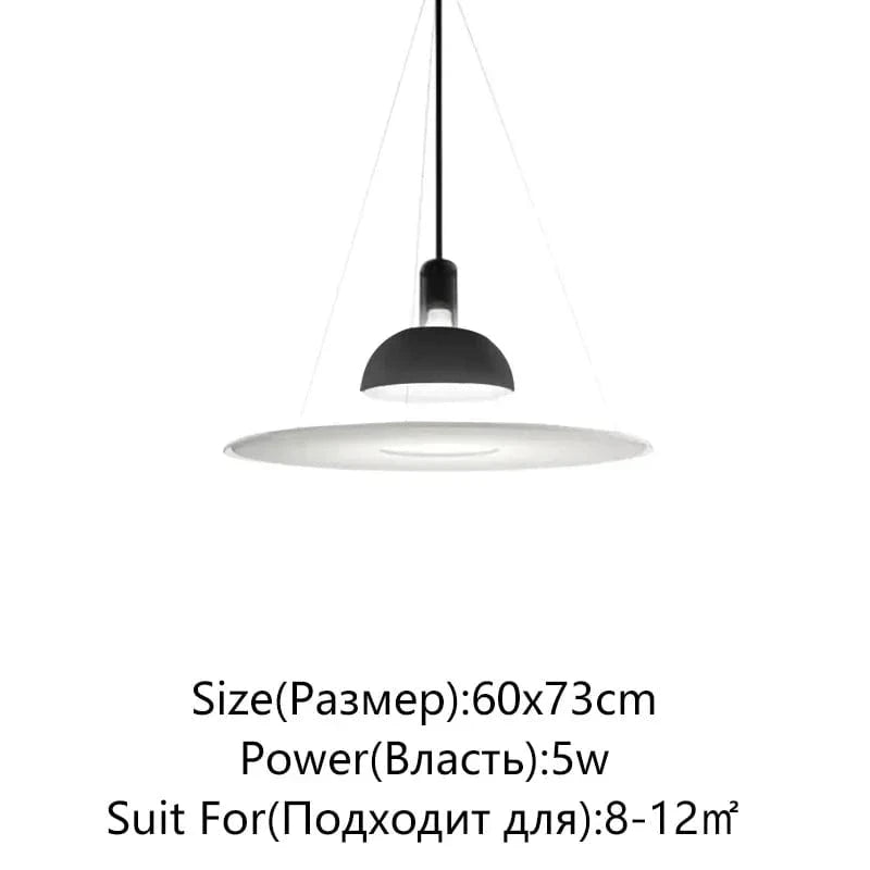 Black-60cm / Cold light Lampe suspendue designer Danois