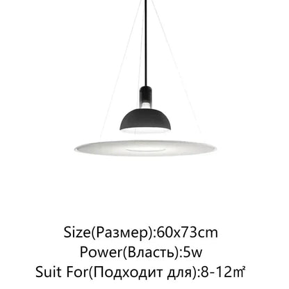 Black-60cm / Cold light Lampe suspendue designer Danois