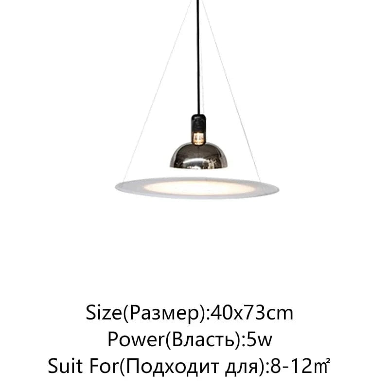 Silvery-40cm / Cold light Lampe suspendue designer Danois