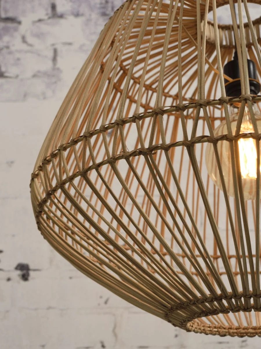 Lampe suspendue en rotin de Madagascar, naturel