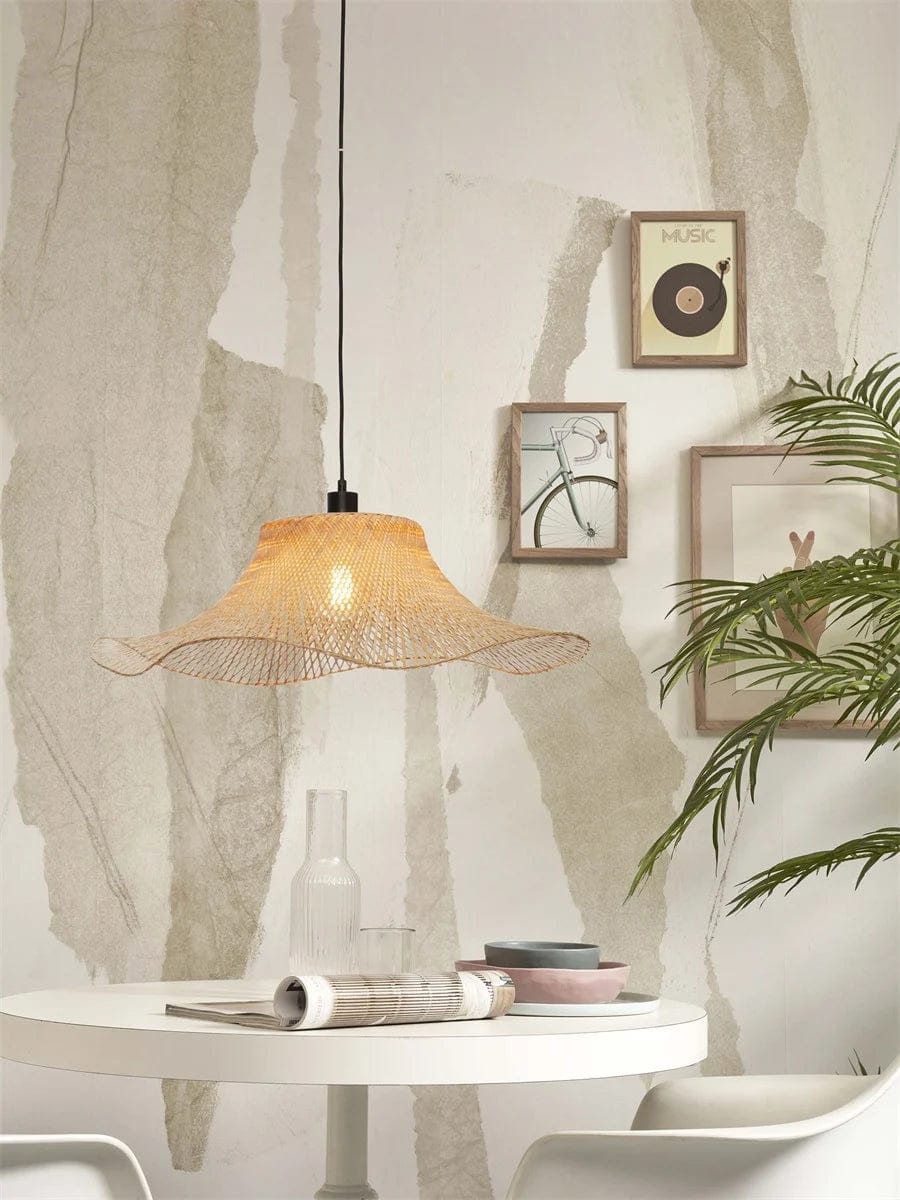 Lampe Suspendue Ibiza S 50x15 NAT de Good &amp; Mojo - Pureté du Bambou