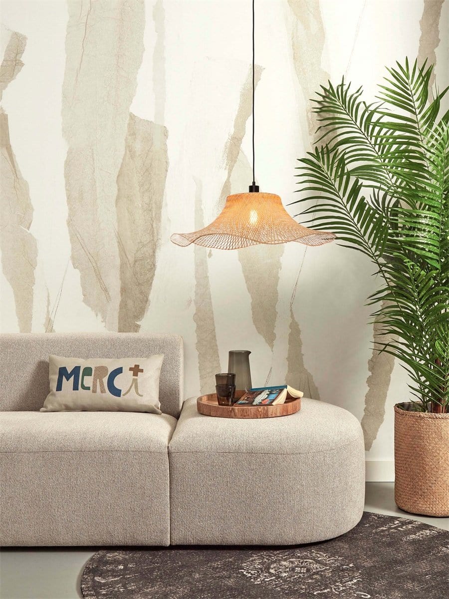 Lampe Suspendue Ibiza S 50x15 NAT de Good &amp; Mojo - Pureté du Bambou