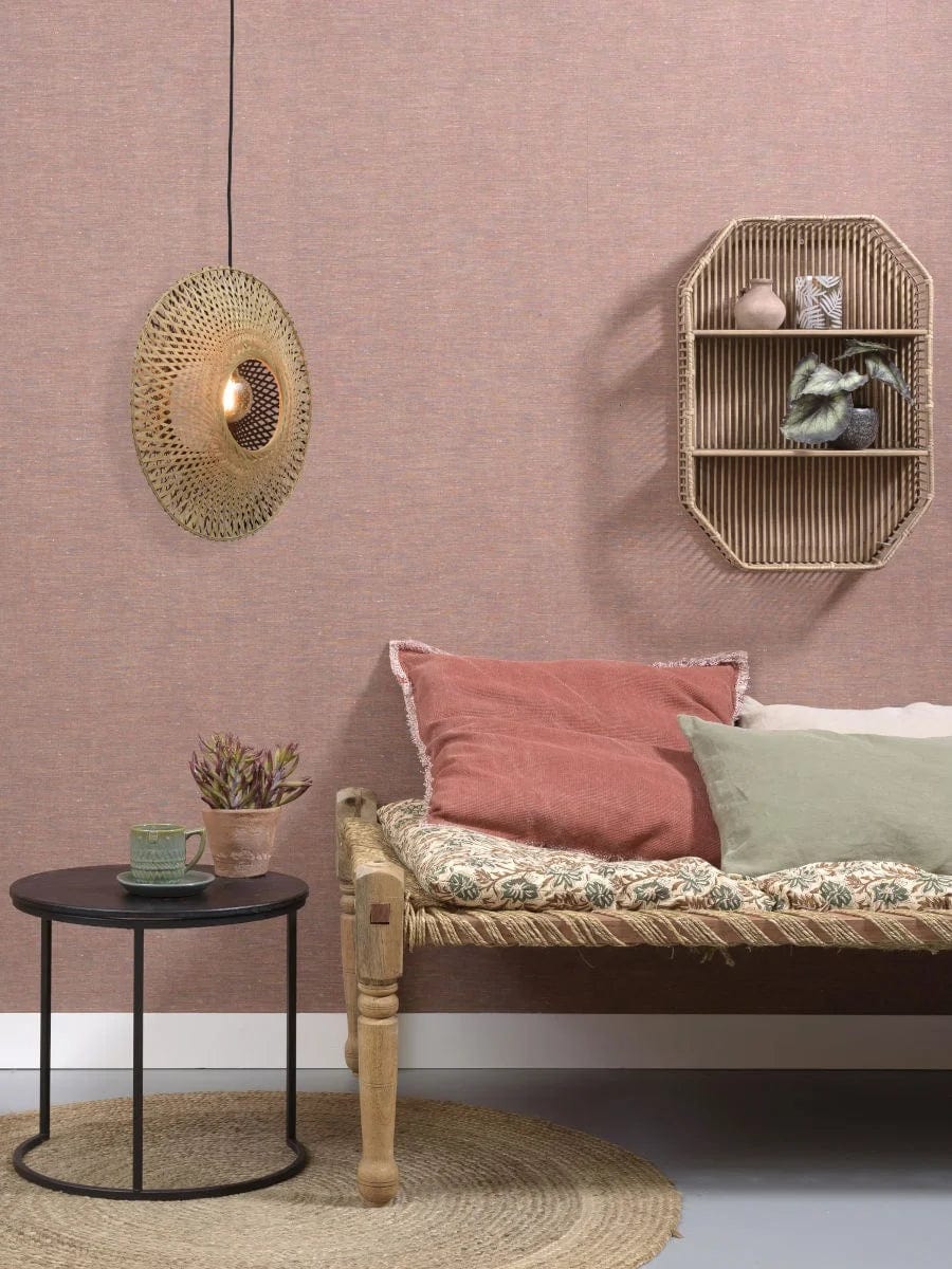 Lampe suspendue Kalimantan vertical dia.44x12cm bl./nat. S