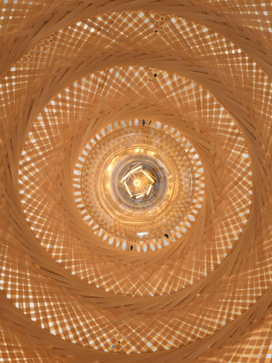 Lampe Suspendue "Palawan Bambou 1 Abat-jour, Naturel" de Good & Mojo