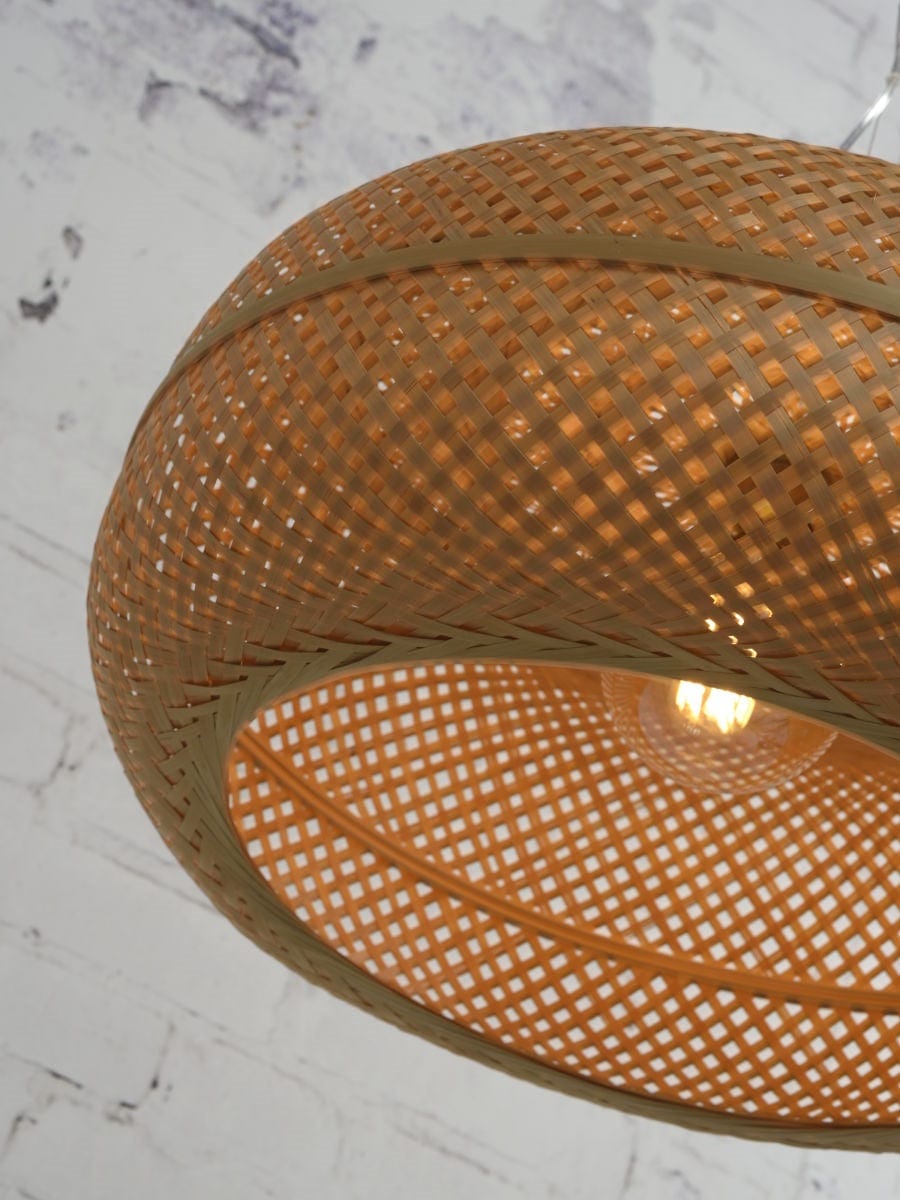 Lampe Suspendue "Palawan Bambou 1 Abat-jour, Naturel" de Good & Mojo