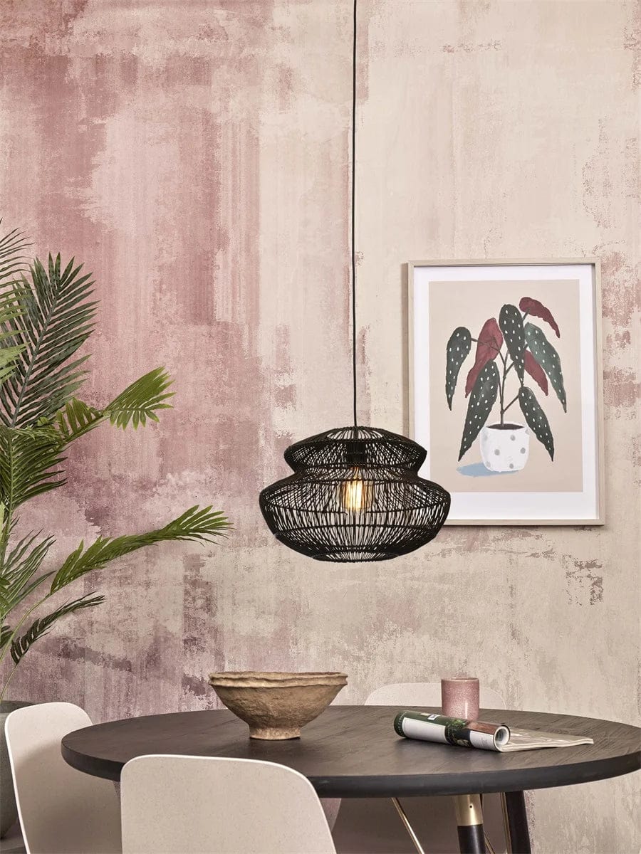 Lampe Suspendue "Zanzibar Round 40cm, Bl." de Good & Mojo