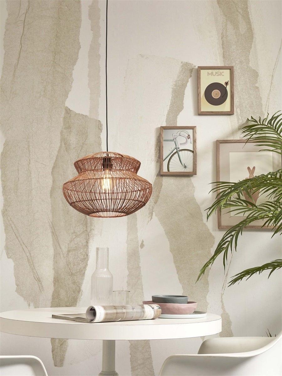 Lampe Suspendue "Zanzibar Round 40cm, Nat." de Good & Mojo