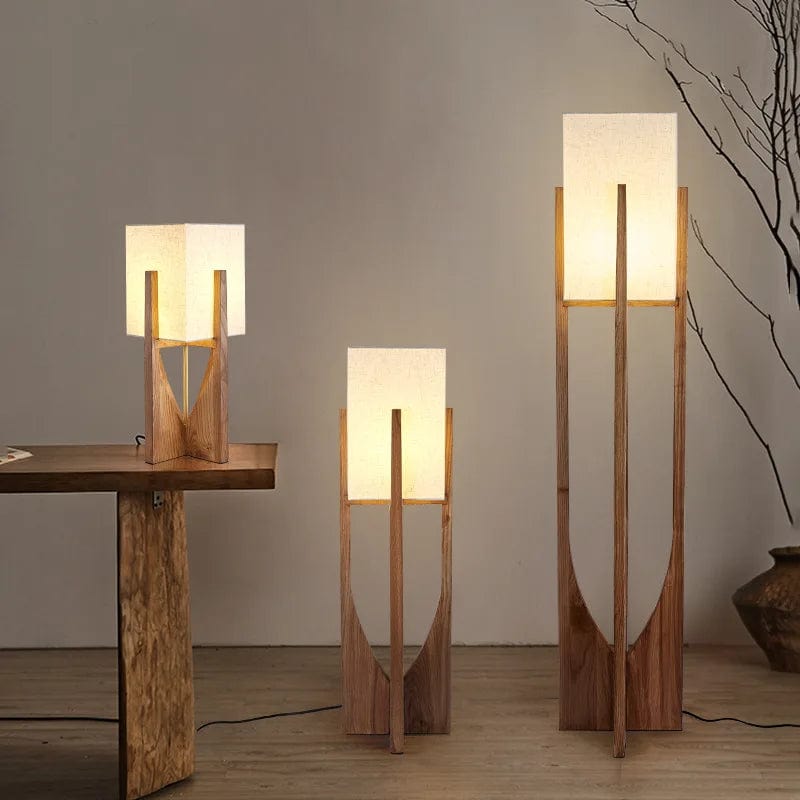 Lampes en bois naturel