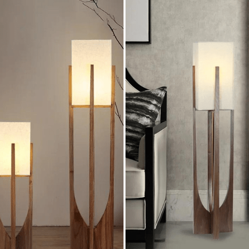 Lampes en bois naturel