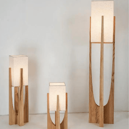 Lampes en bois naturel