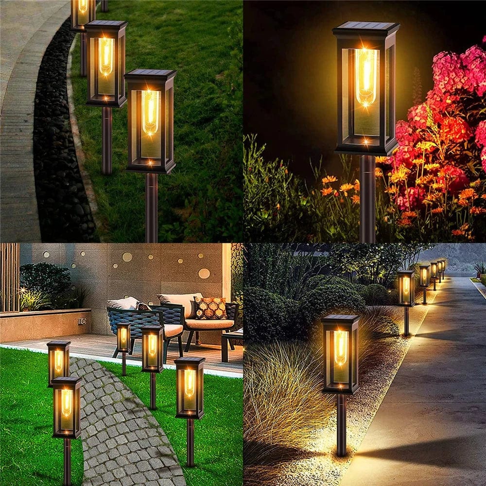 Lanterne solaire vintage à LED pour jardin