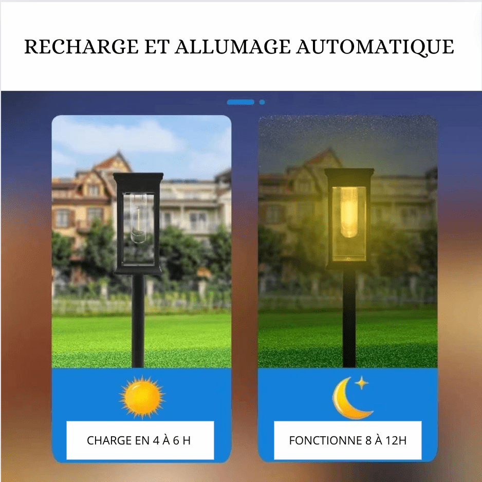 Lanterne solaire vintage à LED pour jardin