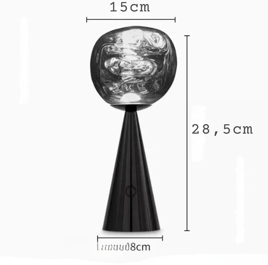 ARGENT - NOIR Lava lampe