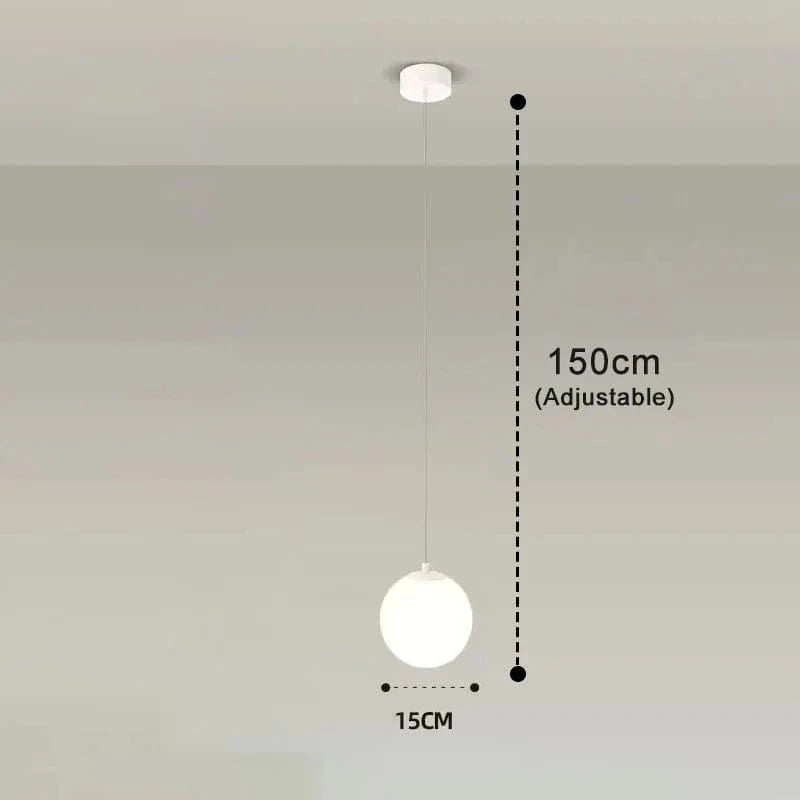 BLANC / LUMIÈRE FROIDE Luminaire boules suspendues